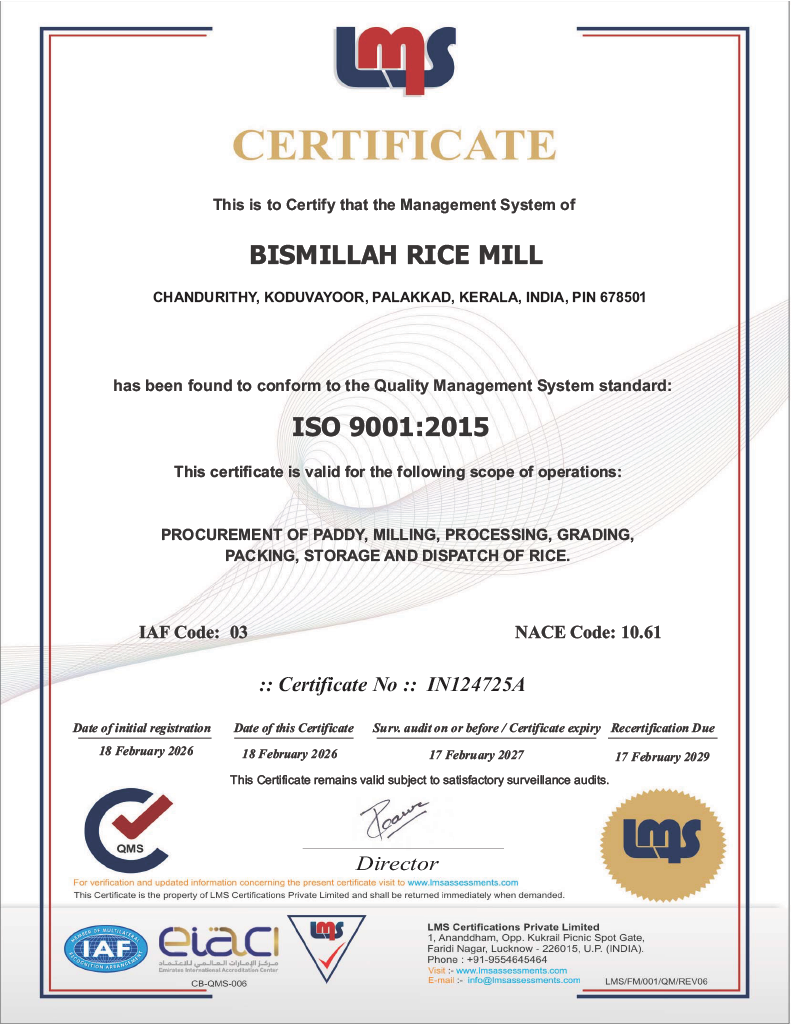 ISO 9001:2015 Quality Management System Certificate 