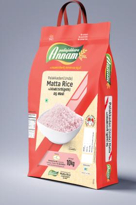 Annam Palakkadan Unda Matta Rice 10 kg red rice bag packaging